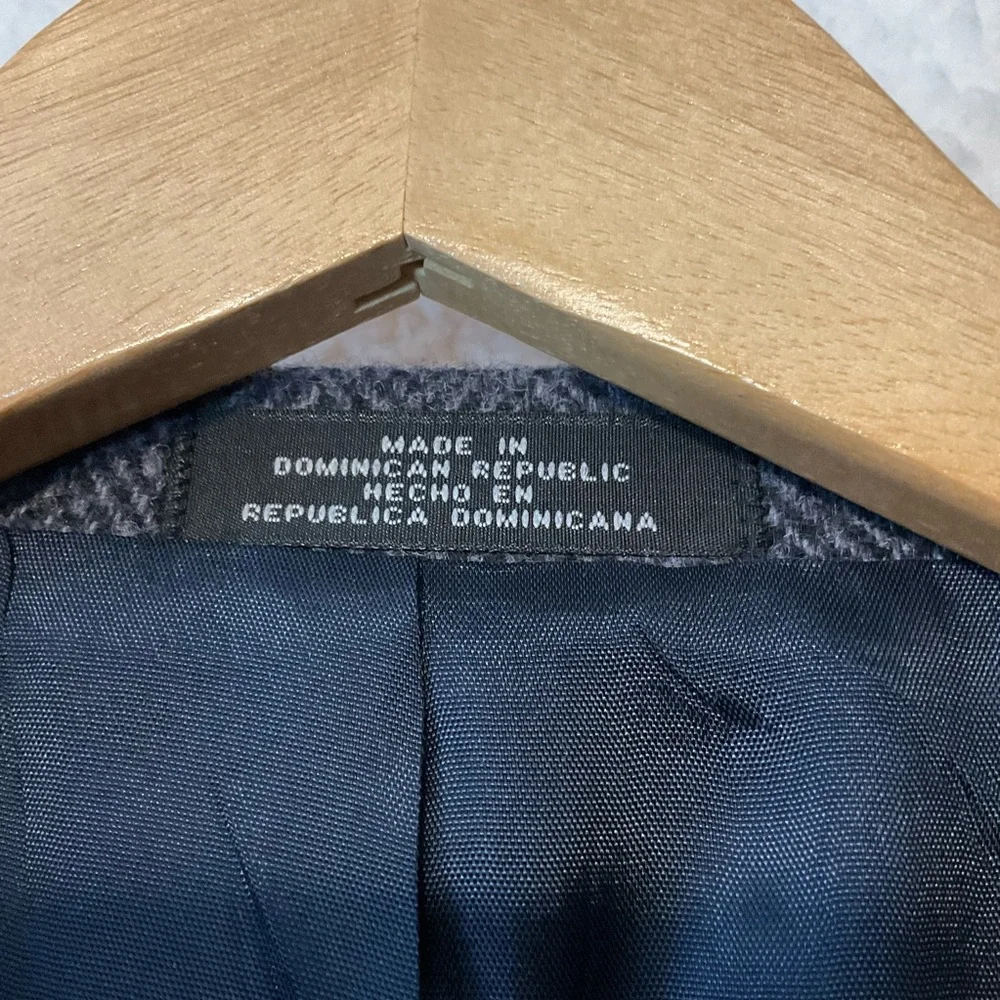 TOWNCRAFT Mens Herringbone Wool Jacket Blazer Lined Pockets Still Closed Dk Blue